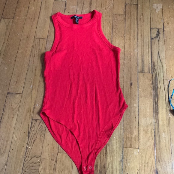 Red Tank Top Bodysuit - Picture 1 of 6